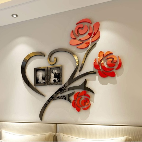 Love 3D Stickers Wall Decor Decal with 4x6 Size Photo Frames